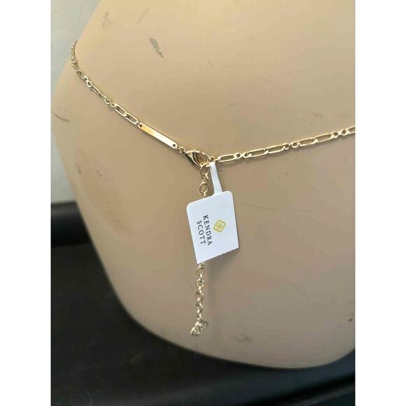 NWT Kendra Scott Elle Lattice Frame Long Pink Pendant Necklace & Matching Cuff - Picture 9 of 9